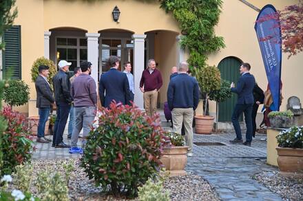 Delegates arriving on the first working day