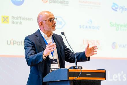 On stage at the conference